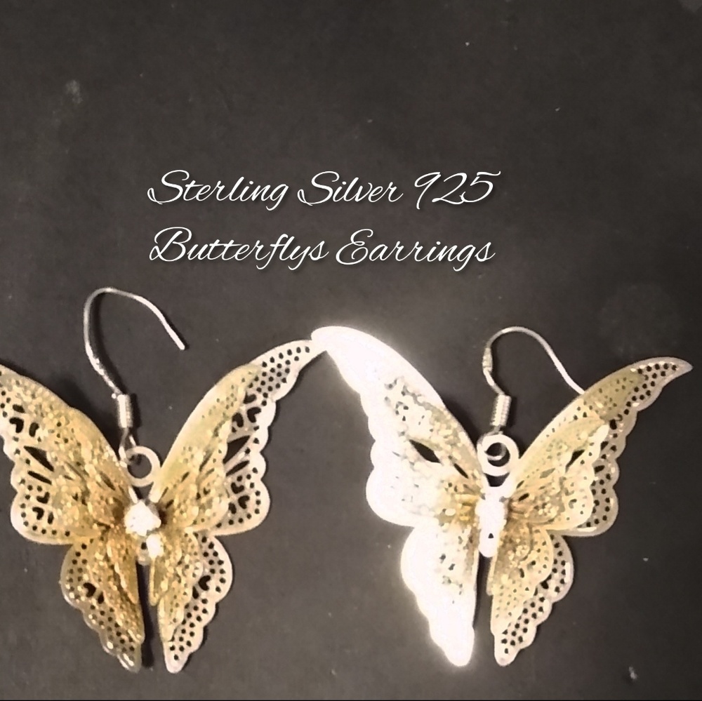 Butterfly Sterling Silver 925 Earrings